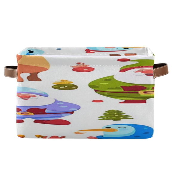 IAUYY Set of 1 Storage Cubes with Handles-Not Prone to Deformation Canvas Storage Baskets for Bedroom Closet Living Room Decorative Storage Baskets Cartoon Bird Image