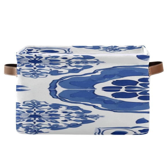 IAUYY Set of 1 Storage Cubes with Handles-Not Prone to Deformation Canvas Storage Baskets for Bedroom Closet Living Room Decorative Storage Baskets Features Intricate Geometric Designs