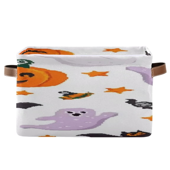 IAUYY Set of 1 Storage Cubes with Handles-Not Prone to Deformation Canvas Storage Baskets for Bedroom Closet Living Room Decorative Storage Baskets Includes Flattened