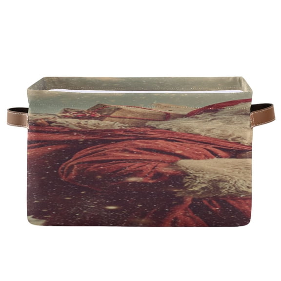 IAUYY Set of 1 Storage Cubes with Handles-Not Prone to Deformation Canvas Storage Baskets for Bedroom Closet Living Room Decorative Storage Baskets An Old Photo