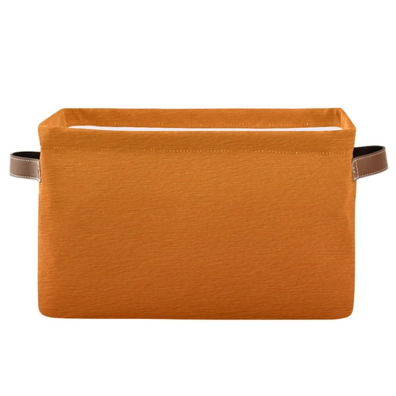 IAUYY Set of 1 Storage Cubes with Handles-Not Prone to Deformation Canvas Storage Baskets for Bedroom Closet Living Room Decorative Storage Baskets Orange Cardboard