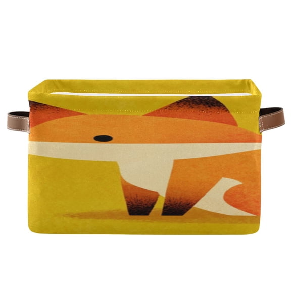 IAUYY Set of 1 Storage Cubes with Handles-Not Prone to Deformation Canvas Storage Baskets for Bedroom Closet Living Room Decorative Storage Baskets The Simple Fox