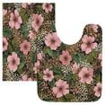 thumbnail image 1 of IAUYY Set of 2 Inch Bath Mat Thick Soft Plush Shower Mat TPR Backing Material Non Slip Bath Mats for Bathroom for Tub Shower Hotel Floral Repeating Leopard Print, 1 of 9