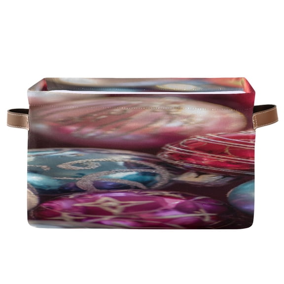 IAUYY Set of 2 Storage Cubes with Handles-Not Prone to Deformation Canvas Storage Baskets for Bedroom Closet Living Room Decorative Storage Baskets Artistic Patterns