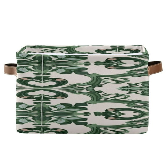 IAUYY Set of 2 Storage Cubes with Handles-Not Prone to Deformation Canvas Storage Baskets for Bedroom Closet Living Room Decorative Storage Baskets Earth Tones