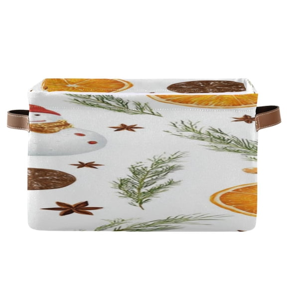 IAUYY Set of 2 Storage Cubes with Handles-Not Prone to Deformation Canvas Storage Baskets for Bedroom Closet Living Room Decorative Storage Baskets Eight-angled Pine