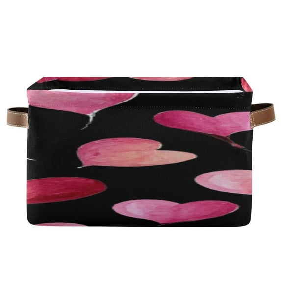 IAUYY Set of 2 Storage Cubes with Handles-Not Prone to Deformation Canvas Storage Baskets for Bedroom Closet Living Room Decorative Storage Baskets Illustrated Balloon