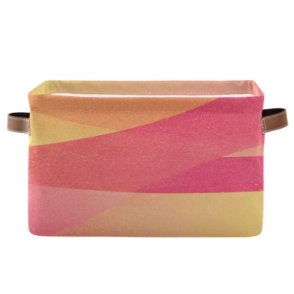 IAUYY Set of 2 Storage Cubes with Handles-Not Prone to Deformation Canvas Storage Baskets for Bedroom Closet Living Room Decorative Storage Baskets The Overall Sense Of Brightness