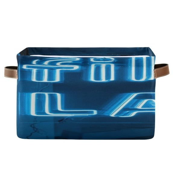 IAUYY Set of 2 Storage Cubes with Handles-Not Prone to Deformation Canvas Storage Baskets for Bedroom Closet Living Room Decorative Storage Baskets Reflects A Dazzling Effect