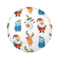 thumbnail image 1 of IAUYY Set of 4 Round Placemats for Dining Tables Heat-Resistant and Wear-Resistant DIY Printing Design Table Placemats，Applicable for Christmas Cute Illustration Style, 1 of 7