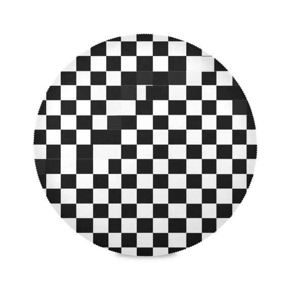 IAUYY Set of 6 Round Placemats for Dining Tables Heat-Resistant and Wear-Resistant DIY Printing Design Table Placemats,Applicable for Christmas Do Not Overlap Colors