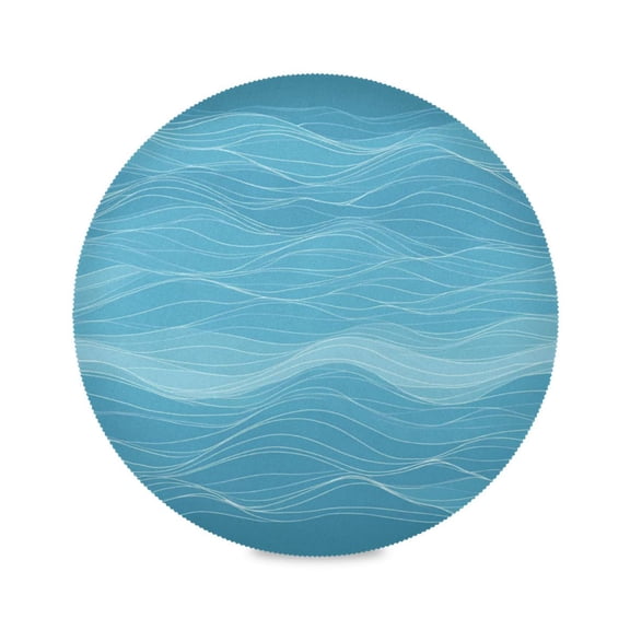 IAUYY Set of 6 Round Placemats for Dining Tables Heat-Resistant and Wear-Resistant DIY Printing Design Table Placemats,Applicable for Christmas The Tranquility Of The Ocean