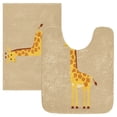 thumbnail image 1 of IAUYY Set of 2 Inch Bath Mat Thick Soft Plush Shower Mat TPR Backing Material Non Slip Bath Mats for Bathroom for Tub Shower Hotel Cute Giraffe, 1 of 9