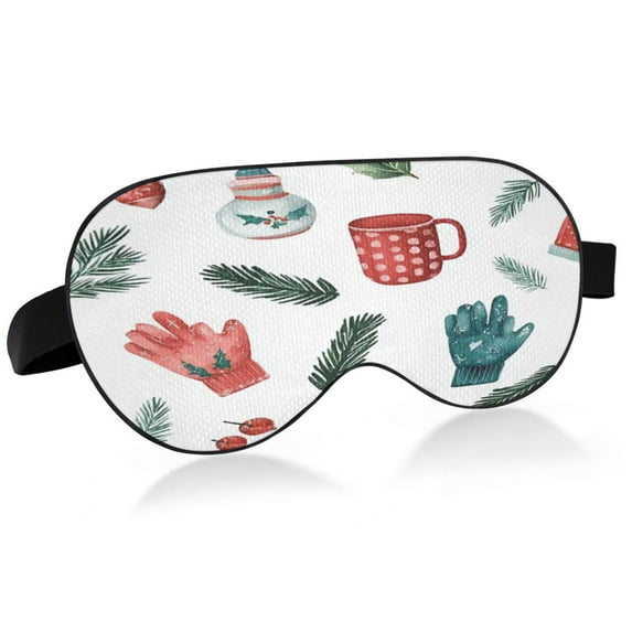 IAUYY Sleep Mask, Super Soft Eye Masks with Adjustable Strap, Lightweight Comfortable Blindfold,Perfect Blocks Light for Men Women Christmas-themed Decorations