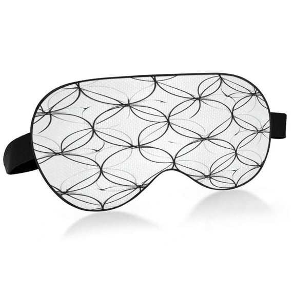IAUYY Sleep Mask, Super Soft Eye Masks with Adjustable Strap, Lightweight Comfortable Blindfold,Perfect Blocks Light for Men Women Intertwined Circles