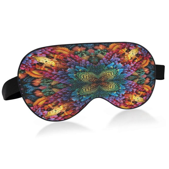 IAUYY Sleep Mask, Super Soft Eye Masks with Adjustable Strap, Lightweight Comfortable Blindfold,Perfect Blocks Light for Men Women Fish Scales