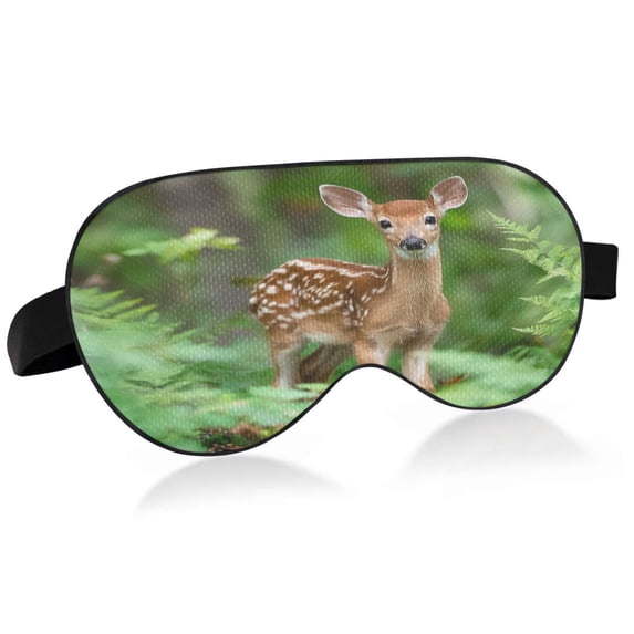 IAUYY Sleep Mask, Super Soft Eye Masks with Adjustable Strap, Lightweight Comfortable Blindfold,Perfect Blocks Light for Men Women Forest Elk