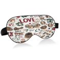 thumbnail image 1 of IAUYY Sleep Mask, Super Soft Eye Masks with Adjustable Strap, Lightweight Comfortable Blindfold,Perfect Blocks Light for Men Women Rugby Illustration, 1 of 7