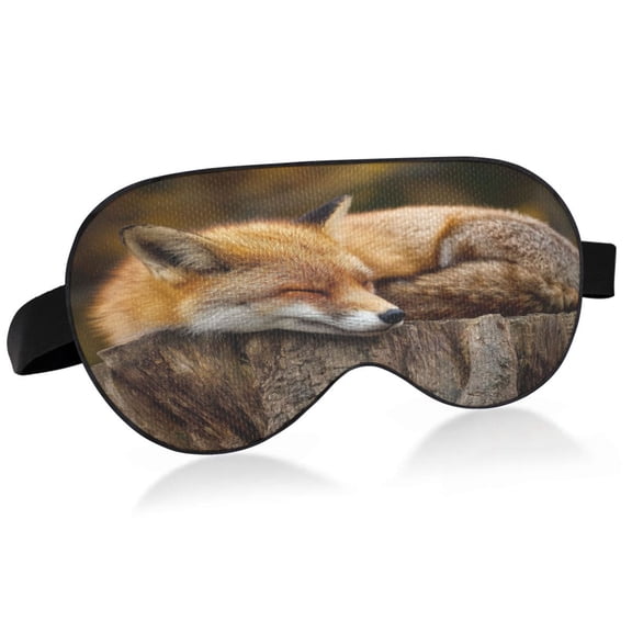 IAUYY Sleep Mask, Super Soft Eye Masks with Adjustable Strap, Lightweight Comfortable Blindfold,Perfect Blocks Light for Men Women The Resting Fox