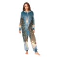 thumbnail image 1 of IAUYY Unisex Adult Onesie Pajamas Ultra-Soft Crystal-Soft Fabric, Halloween Adult Onesie Pajamas Adults,With a Zipper Plus Size Onesie Pajamas, Ancient Wooden House, 1 of 7