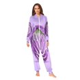 thumbnail image 1 of IAUYY Unisex Adult Onesie Pajamas Ultra-Soft Crystal-Soft Fabric, Halloween Adult Onesie Pajamas Adults,With a Zipper Plus Size Onesie Pajamas, Cabbage, 1 of 7