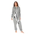 thumbnail image 1 of IAUYY Unisex Adult Onesie Pajamas Ultra-Soft Crystal-Soft Fabric, Halloween Adult Onesie Pajamas Adults,With a Zipper Plus Size Onesie Pajamas, Cute Zebra, 1 of 7