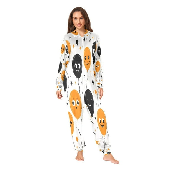 IAUYY Unisex Adult Onesie Pajamas Ultra-Soft Crystal-Soft Fabric, Halloween Adult Onesie Pajamas Adults,With a Zipper Plus Size Onesie Pajamas, Dotted with Stars All Around