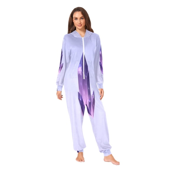 IAUYY Unisex Adult Onesie Pajamas Ultra-Soft Crystal-Soft Fabric, Halloween Adult Onesie Pajamas Adults,With a Zipper Plus Size Onesie Pajamas, Fantasy Style