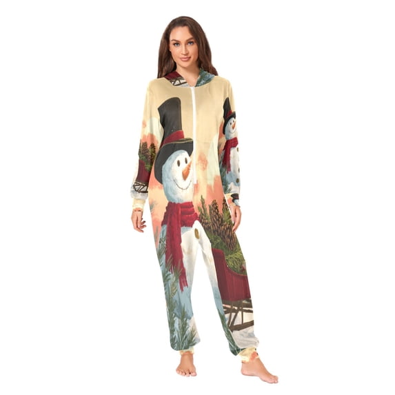 IAUYY Unisex Adult Onesie Pajamas Ultra-Soft Crystal-Soft Fabric, Halloween Adult Onesie Pajamas Adults,With a Zipper Plus Size Onesie Pajamas, Filled with Pinecones