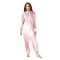 thumbnail image 1 of IAUYY Unisex Adult Onesie Pajamas Ultra-Soft Crystal-Soft Fabric, Halloween Adult Onesie Pajamas Adults,With a Zipper Plus Size Onesie Pajamas, A Soft Blush, 1 of 7