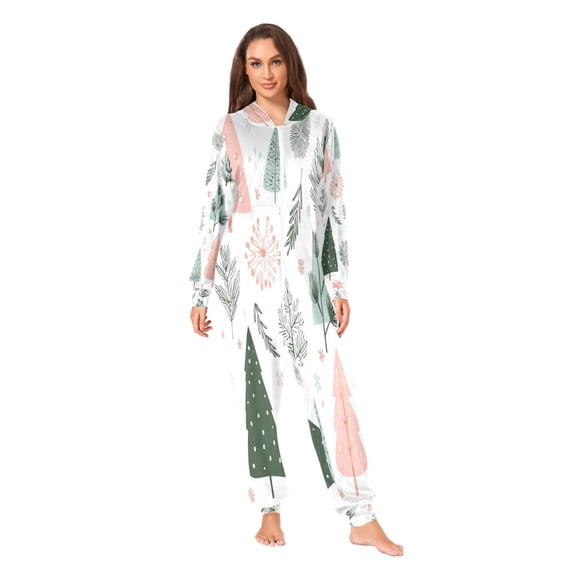 IAUYY Unisex Adult Onesie Pajamas Ultra-Soft Crystal-Soft Fabric, Halloween Adult Onesie Pajamas Adults,With a Zipper Plus Size Onesie Pajamas, Soft and Green Tones