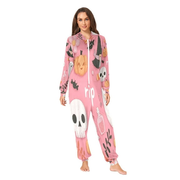 IAUYY Unisex Adult Onesie Pajamas Ultra-Soft Crystal-Soft Fabric, Halloween Adult Onesie Pajamas Adults,With a Zipper Plus Size Onesie Pajamas, Wizard's Hat