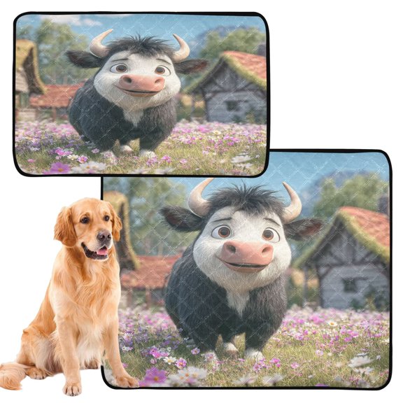 IAUYY Washable Pee Pads for Dogs Medium+Large Absorbent and Leak-Proof Non-Slip Reusable Puppy Pee Pads for Dogs Applicable to Playpen Potty Crate A Big Eyes