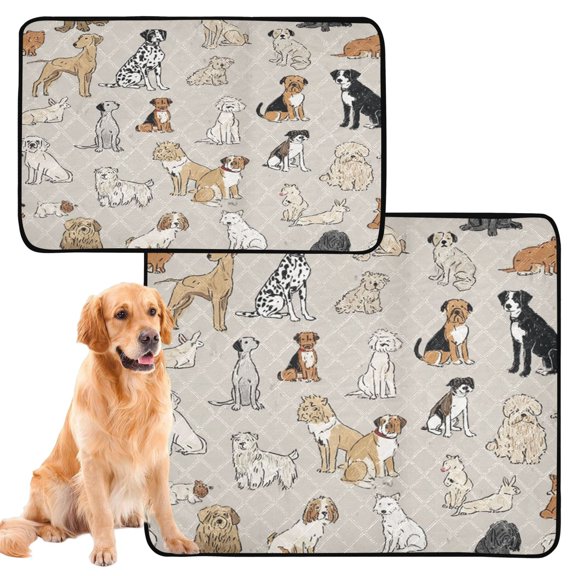 IAUYY Washable Pee Pads for Dogs Medium+Large Absorbent and Leak-Proof Non-Slip Reusable Puppy Pee Pads for Dogs Applicable to Playpen Potty Crate Dog Squatting