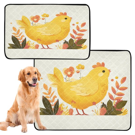 IAUYY Washable Pee Pads for Dogs Medium+Large Absorbent and Leak-Proof Non-Slip Reusable Puppy Pee Pads for Dogs Applicable to Playpen Potty Crate Fully Feathered