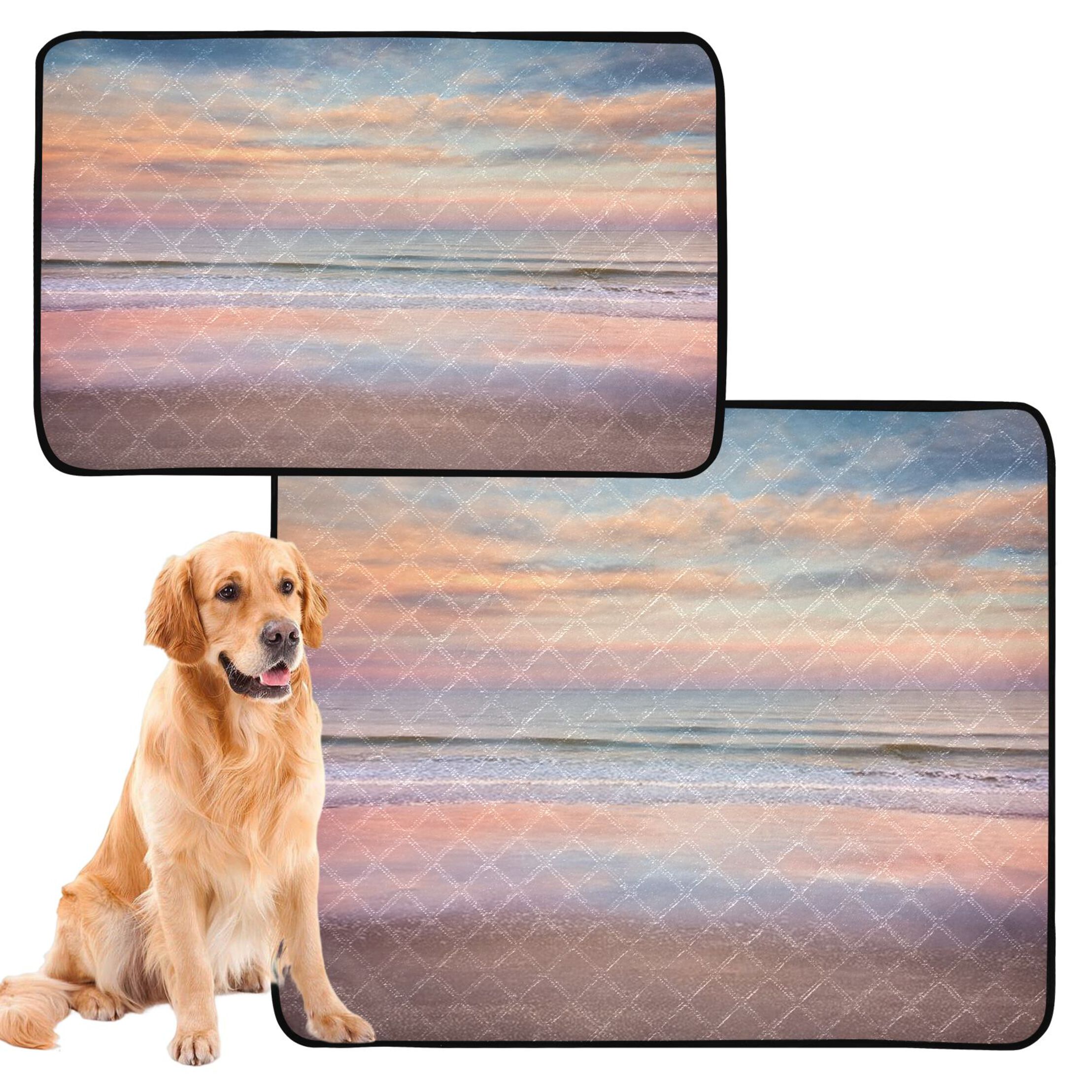 IAUYY Washable Pee Pads for Dogs Medium+Large Absorbent and Leak-Proof Non-Slip Reusable Puppy Pee Pads for Dogs Applicable to Playpen Potty Crate at Sunset