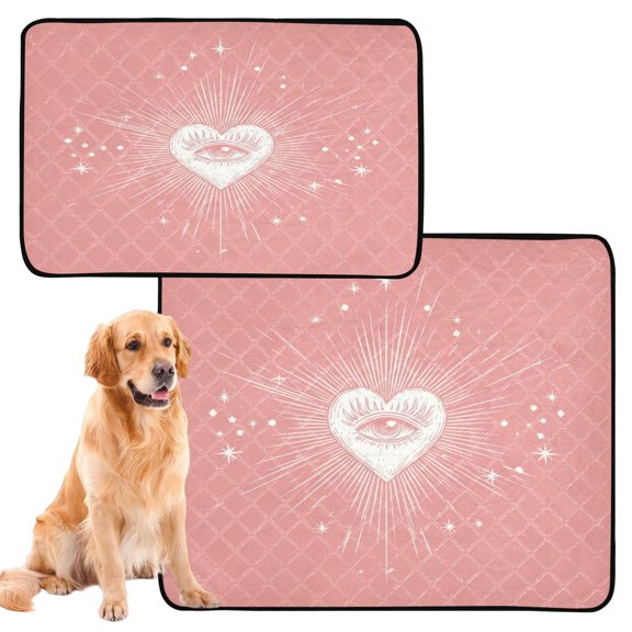IAUYY Washable Pee Pads for Dogs Medium+Large Absorbent and Leak-Proof Non-Slip Reusable Puppy Pee Pads for Dogs Applicable to Playpen Potty Crate Surrounding The Starry Eye