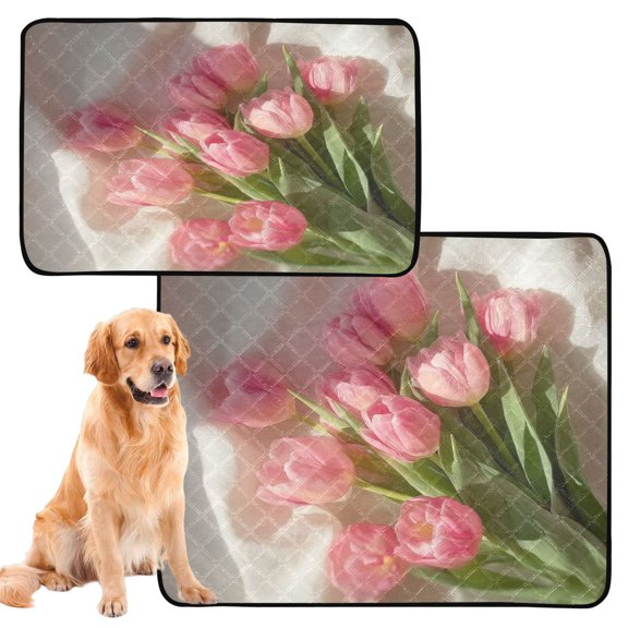 IAUYY Washable Pee Pads for Dogs Medium+Large Absorbent and Leak-Proof Non-Slip Reusable Puppy Pee Pads for Dogs Applicable to Playpen Potty Crate Tulip Table