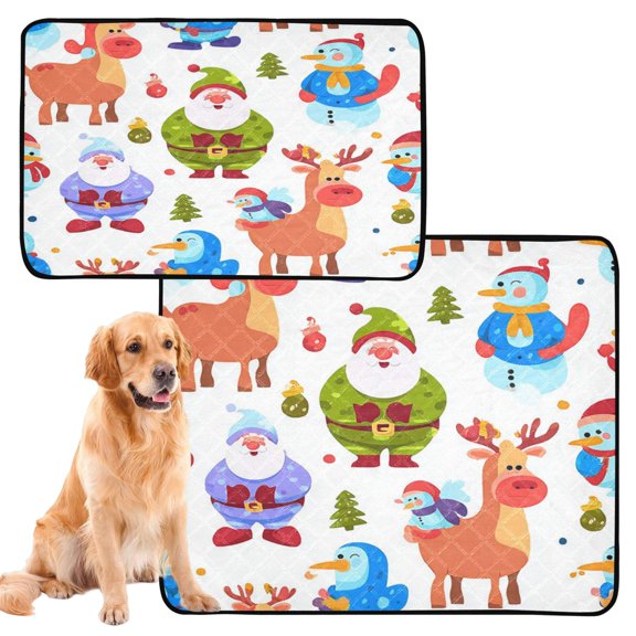 IAUYY Washable Pee Pads for Dogs Smallx3 Absorbent and Leak-Proof Non-Slip Reusable Puppy Pee Pads for Dogs Applicable to Playpen Potty Crate Cartoon Bird Image