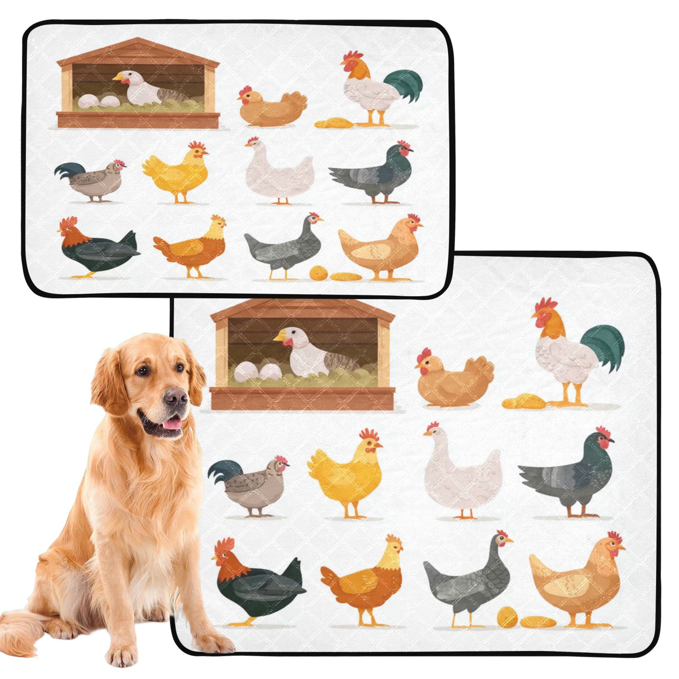IAUYY Washable Pee Pads for Dogs Smallx3 Absorbent and Leak-Proof Non-Slip Reusable Puppy Pee Pads for Dogs Applicable to Playpen Potty Crate in The Chicken Coop