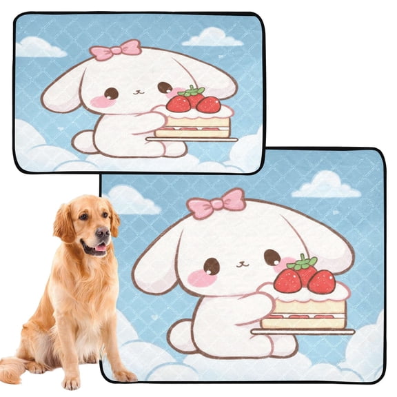 IAUYY Washable Pee Pads for Dogs Smallx3 Absorbent and Leak-Proof Non-Slip Reusable Puppy Pee Pads for Dogs Applicable to Playpen Potty Crate Cute Chibi