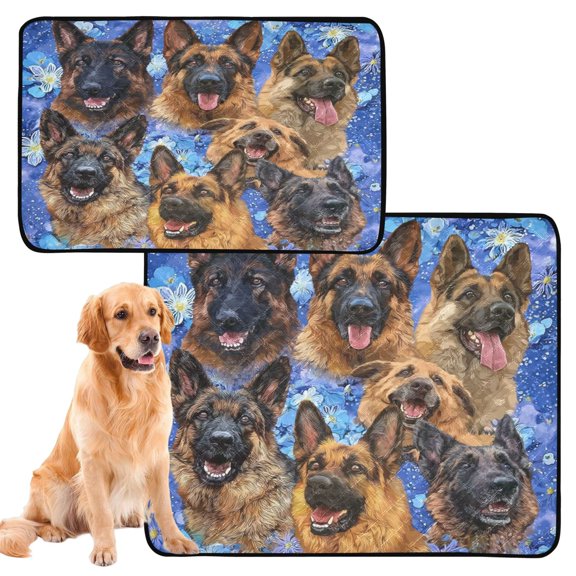 IAUYY Washable Pee Pads for Dogs Smallx3 Absorbent and Leak-Proof Non-Slip Reusable Puppy Pee Pads for Dogs Applicable to Playpen Potty Crate German Shepherd