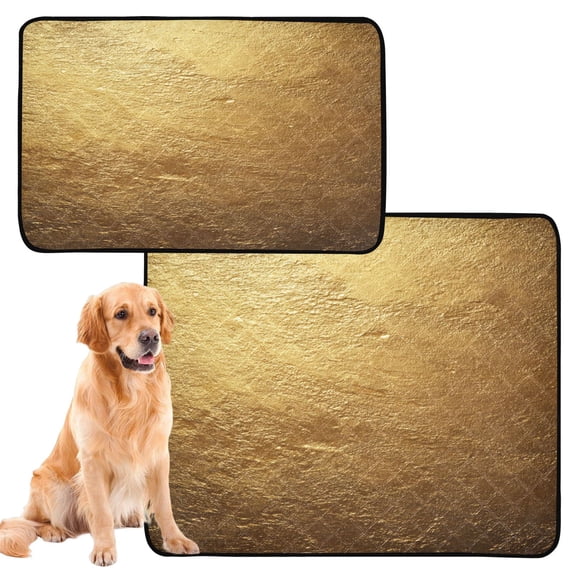 IAUYY Washable Pee Pads for Dogs Smallx3 Absorbent and Leak-Proof Non-Slip Reusable Puppy Pee Pads for Dogs Applicable to Playpen Potty Crate Gold Wall Decoration