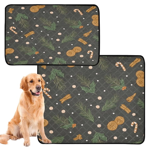 IAUYY Washable Pee Pads for Dogs Smallx3 Absorbent and Leak-Proof Non-Slip Reusable Puppy Pee Pads for Dogs Applicable to Playpen Potty Crate Orange-brown Gingerbread