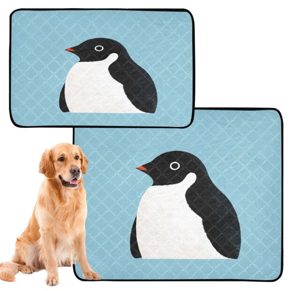 IAUYY Washable Pee Pads for Dogs Smallx3 Absorbent and Leak-Proof Non-Slip Reusable Puppy Pee Pads for Dogs Applicable to Playpen Potty Crate Penguin Portrait