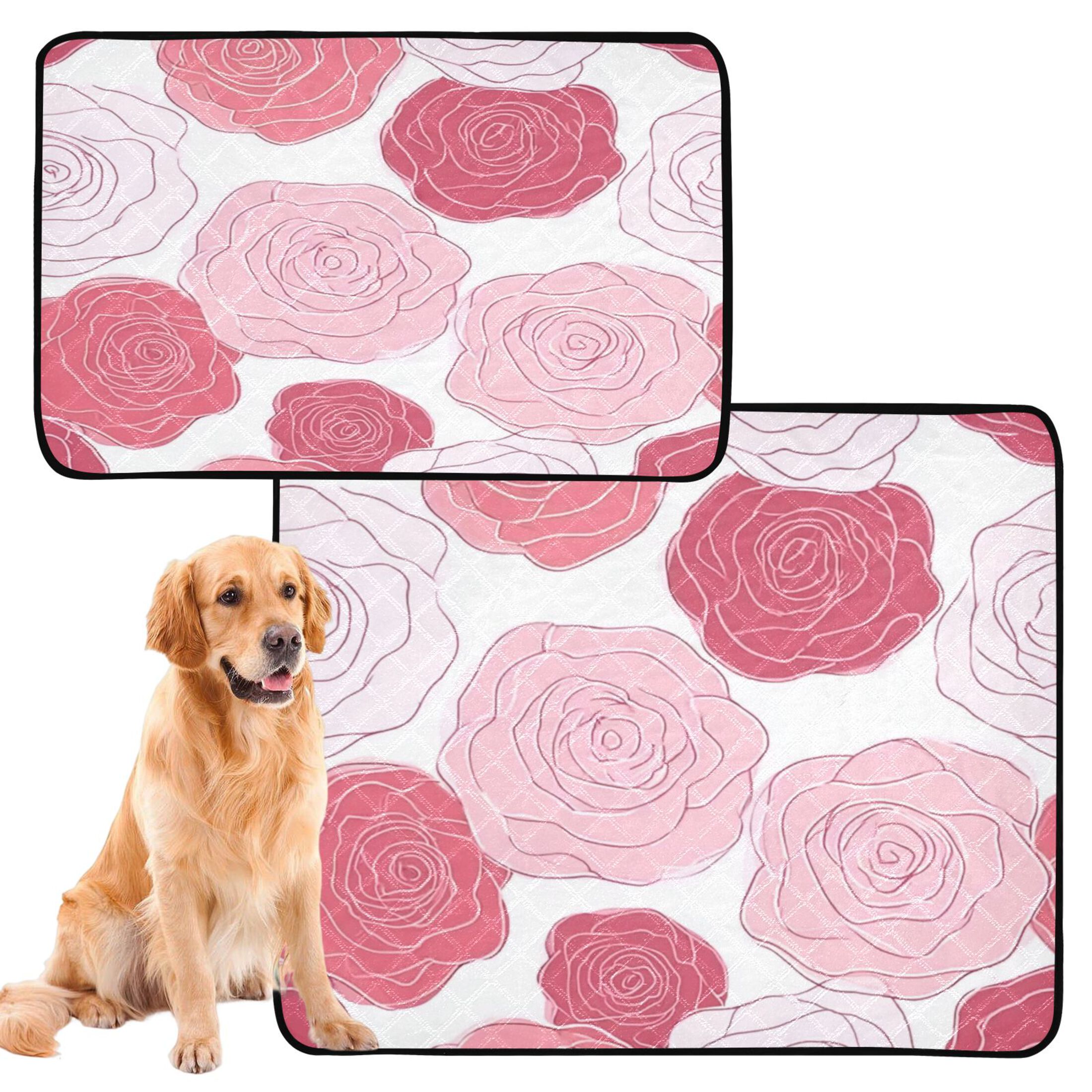 IAUYY Washable Pee Pads for Dogs Smallx3 Absorbent and Leak-Proof Non-Slip Reusable Puppy Pee Pads for Dogs Applicable to Playpen Potty Crate Petal Space
