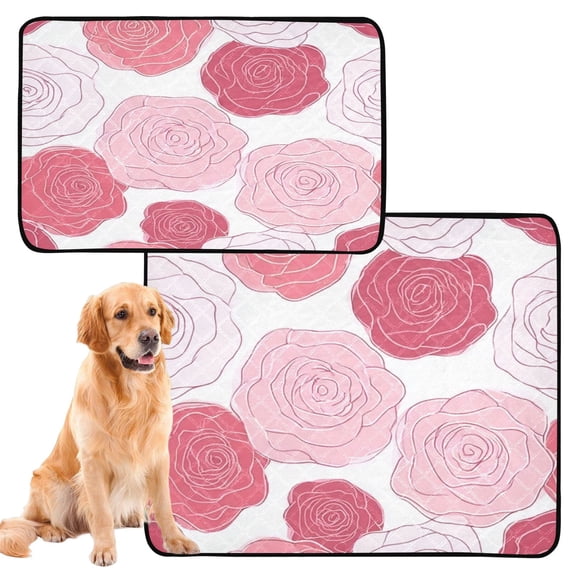 IAUYY Washable Pee Pads for Dogs Smallx3 Absorbent and Leak-Proof Non-Slip Reusable Puppy Pee Pads for Dogs Applicable to Playpen Potty Crate Petal Space