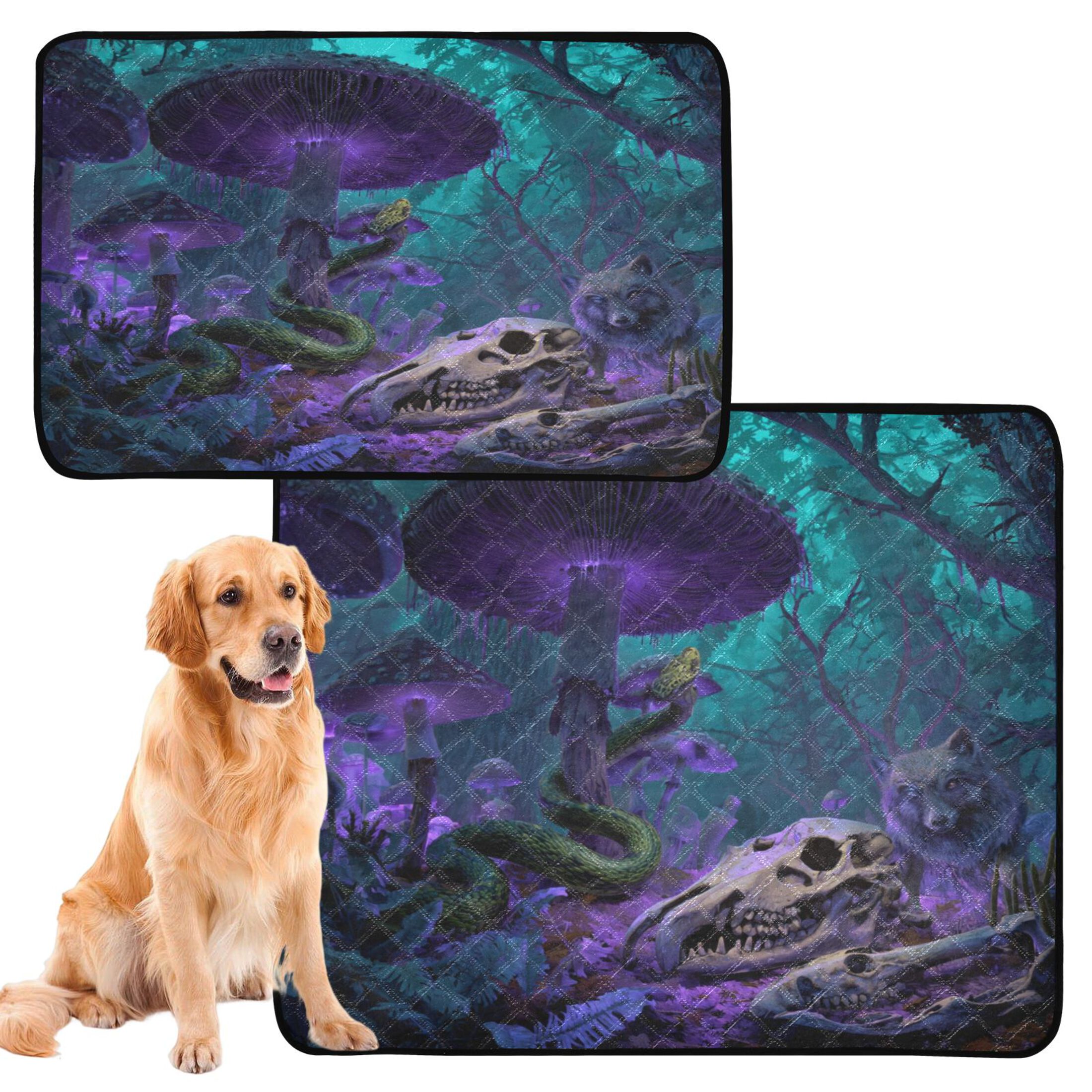 IAUYY Washable Pee Pads for Dogs Smallx3 Absorbent and Leak-Proof Non-Slip Reusable Puppy Pee Pads for Dogs Applicable to Playpen Potty Crate The Remains Of An Owl