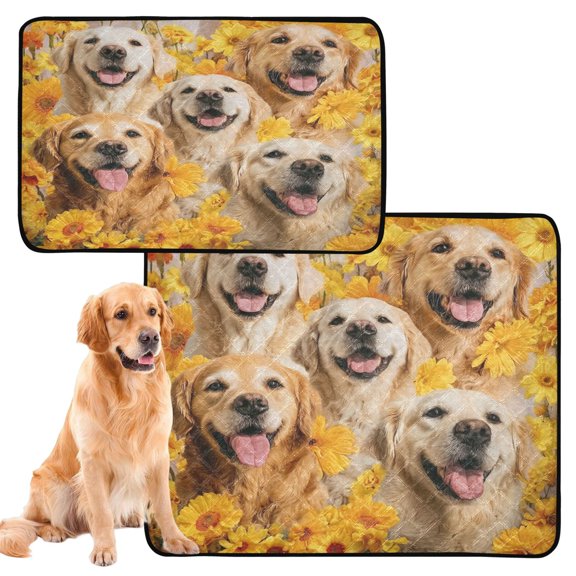 IAUYY Washable Pee Pads for Dogs Smallx3 Absorbent and Leak-Proof Non-Slip Reusable Puppy Pee Pads for Dogs Applicable to Playpen Potty Crate Silly Dog