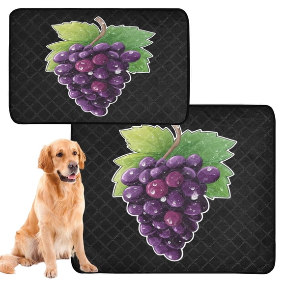 IAUYY Washable Pee Pads for Dogs Smallx3 Absorbent and Leak-Proof Non-Slip Reusable Puppy Pee Pads for Dogs Applicable to Playpen Potty Crate Smooth Purplish Red